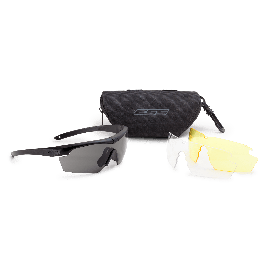ESS CROSSHAIR BLACK W/ SMOKE GRAY, CLEAR, HI-DEF YELLOW