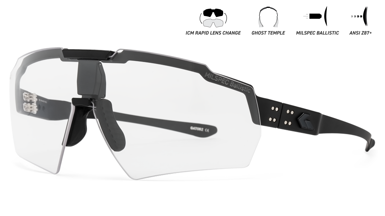 GATORZ Blastshield MILSPEC InfernoPhotochromic BlackCerakote BlackLogo-1