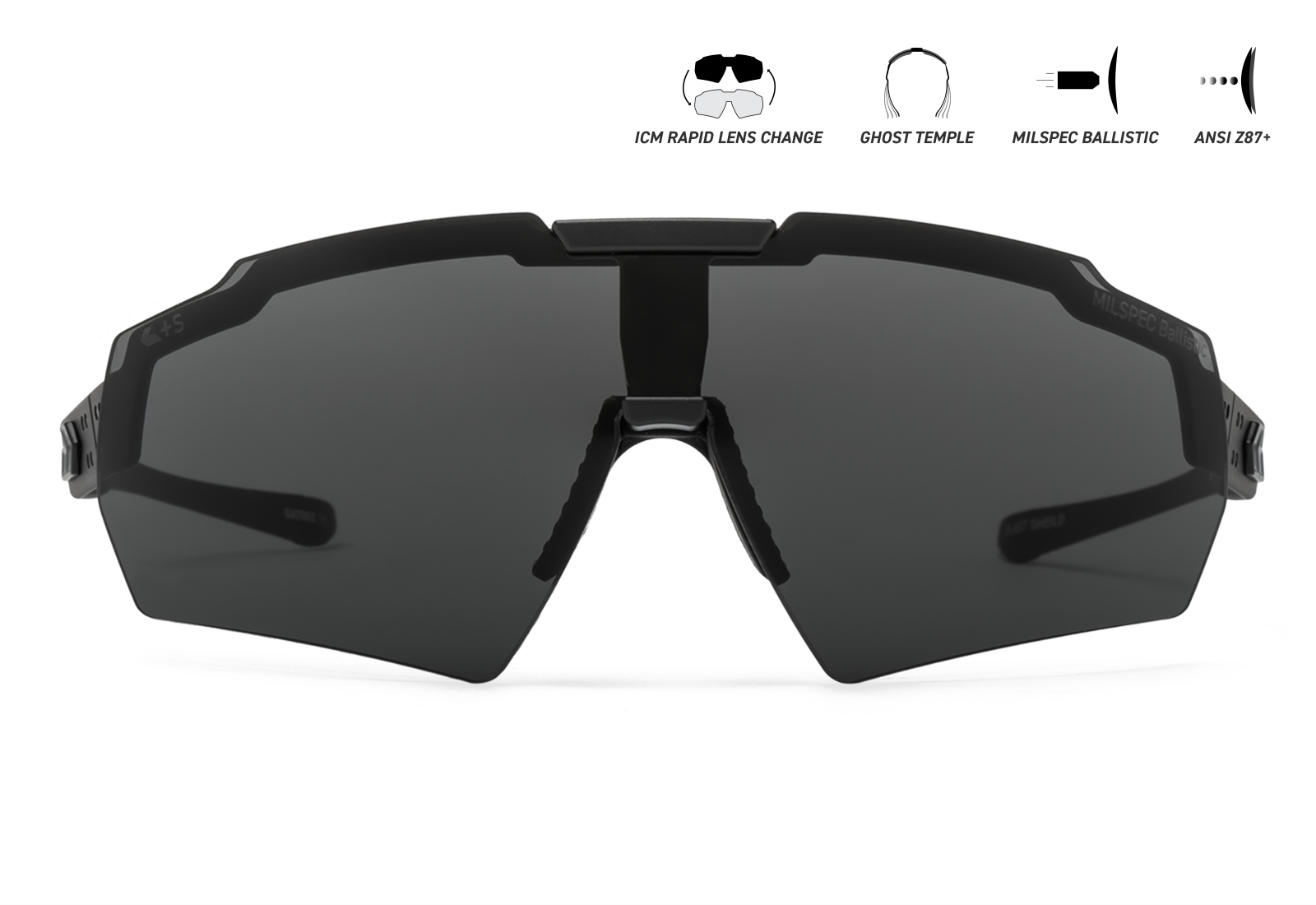 GATORZ Blastshield MILSPEC Smoke Clear Bundle BlackCerakote BlackLogo-3