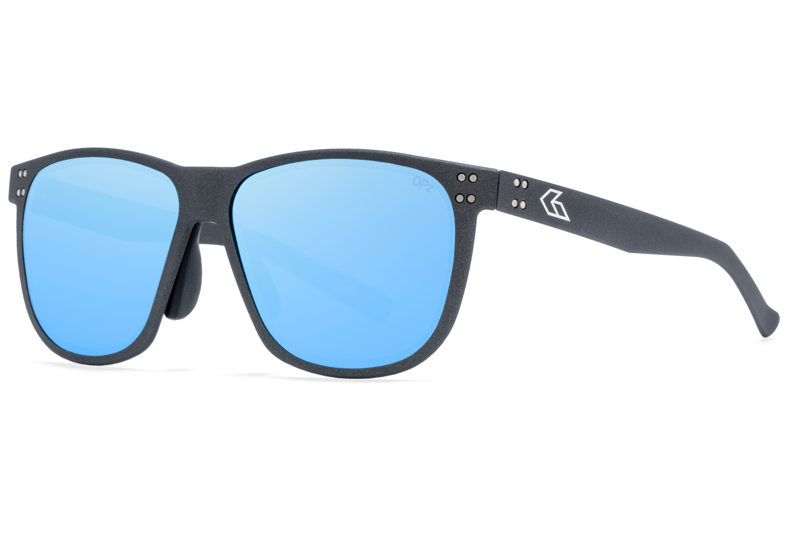 gatorz wraith optimized polarized opz bluemirror graphite engraved logo 1