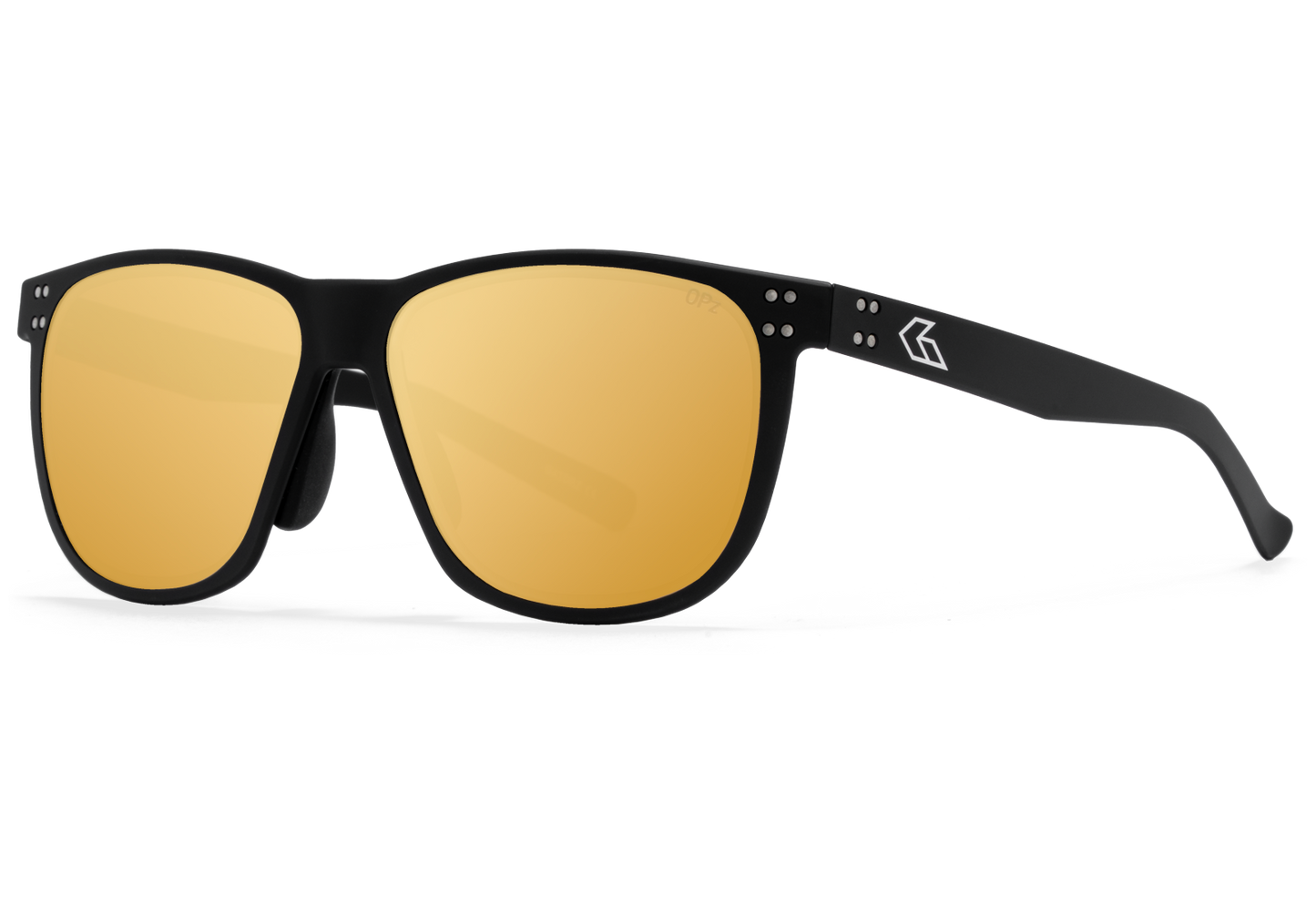 gatorz wraith optimized polarized opz goldmirror black engraved logo 1
