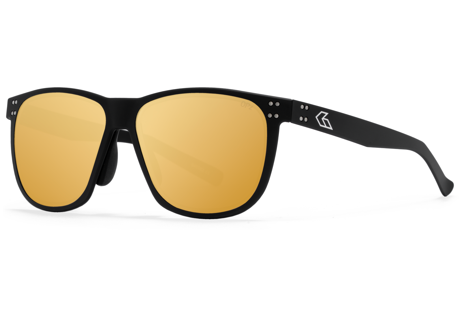 gatorz wraith optimized polarized opz goldmirror black engraved logo 1