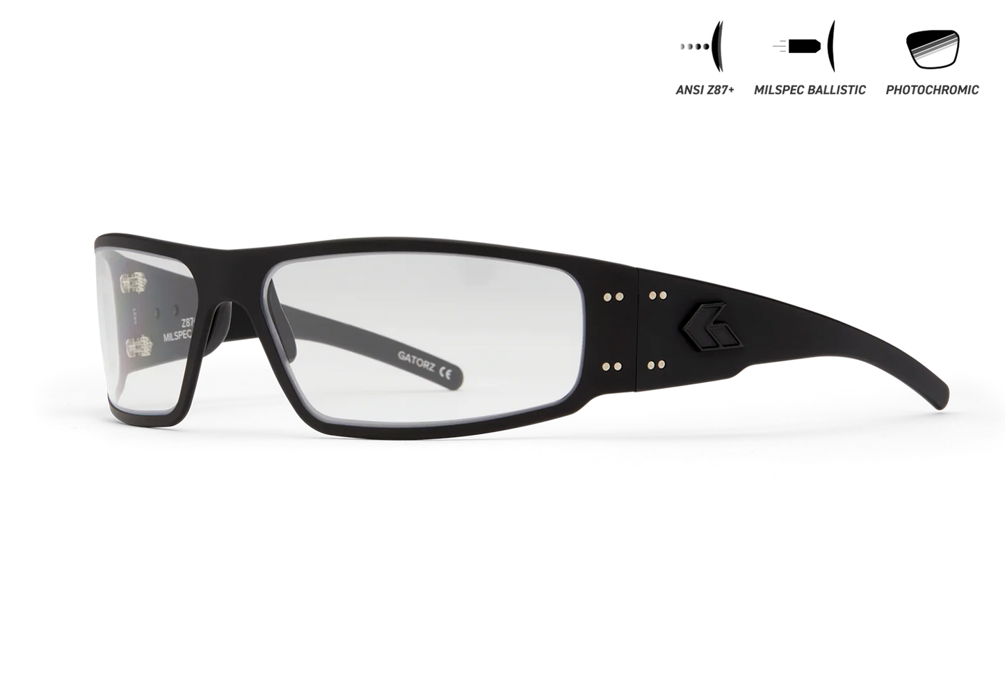 MILSPEC BALLISTIC Z87.1 MAGNUM - BLACKOUT - PHOTOCHROMIC / ANTI-FOG
