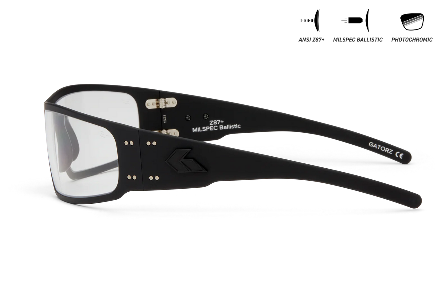 MILSPEC BALLISTIC Z87.1 MAGNUM - BLACKOUT - PHOTOCHROMIC / ANTI-FOG