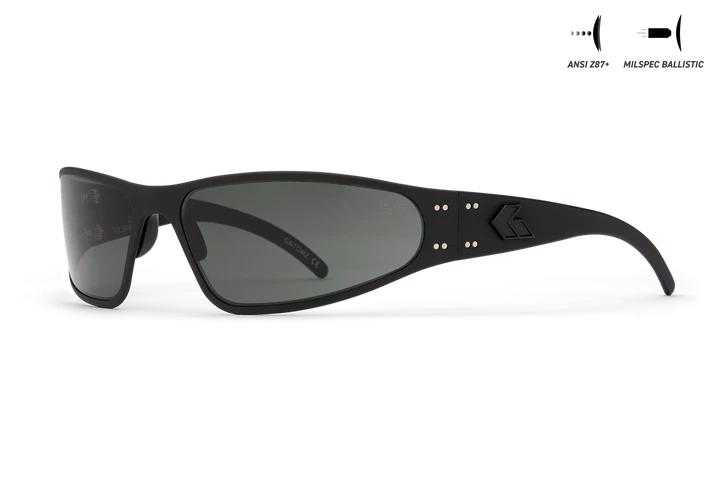 WRAPTOR - BLACK - MATTE BLACK LOGO - MILSPEC BALLISTIC SMOKE W/ ANTI-FOG, ANSI Z87.1