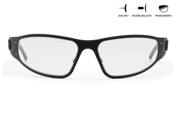 WRAPTOR - BLACK - MATTE BLACK LOGO - MILSPEC BALLISTIC INFERNO PHOTOCHROMIC W/ ANTI-FOG, ANSI Z87.1