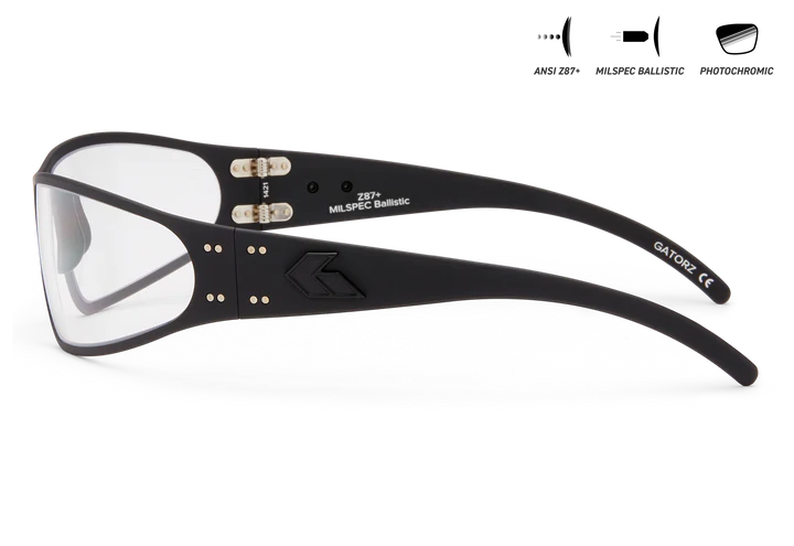WRAPTOR - BLACK - MATTE BLACK LOGO - MILSPEC BALLISTIC INFERNO PHOTOCHROMIC W/ ANTI-FOG, ANSI Z87.1
