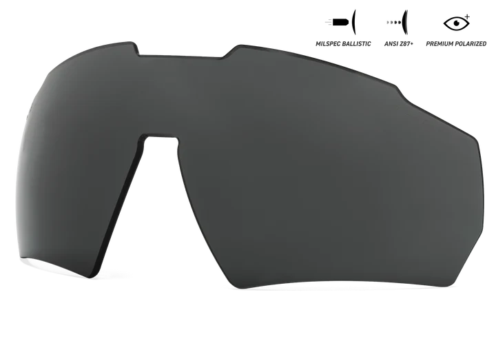 GATORZ BLASTSHIELD MILSPEC BALLISTIC - SMOKE POLARIZED REPLACEMENT LENS, ANSI Z87.1