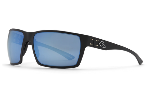 MARAUDER - BLACK / SILVER LOGO - OPZ SMOKE POLARIZED BLUE MIRROR