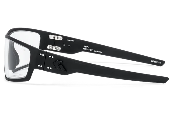 GATORZ MILSPEC BALLISTIC ANSI Z87.1+ WARHAWK - BLACK / BLACK LOGO - CLEAR / ANTI-FOG