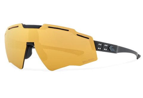 MILSPEC BLASTSHIELD B2 - BLACK / ANSI Z87+ ROSE W/ GOLD MIRROR