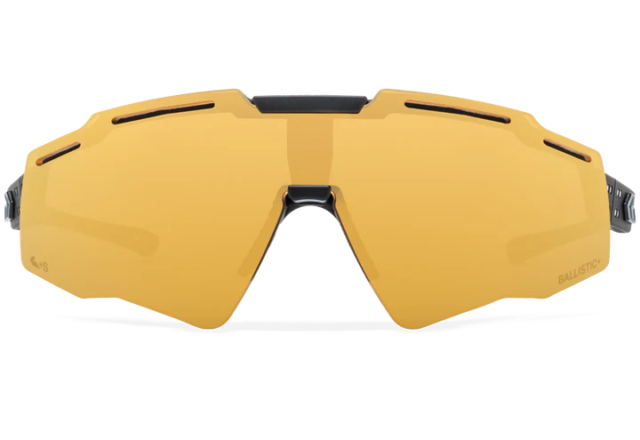 MILSPEC BLASTSHIELD B2 - BLACK / ANSI Z87+ ROSE W/ GOLD MIRROR
