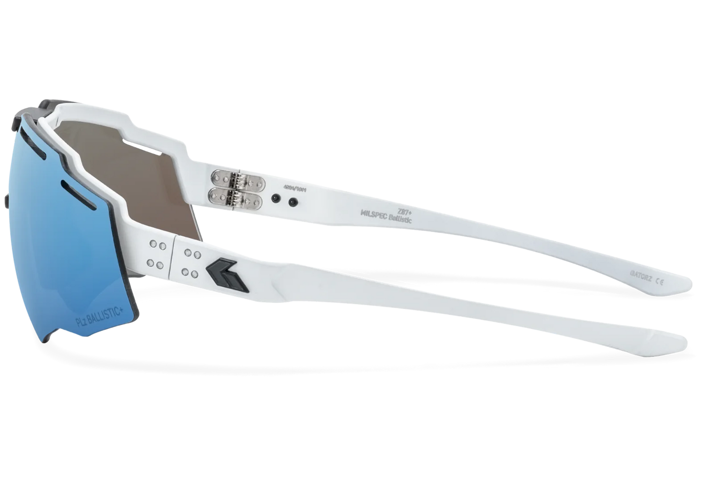 MILSPEC BLASTSHIELD B2 - FROST / ANSI Z87+ SMOKE BLUE MIRROR POLARIZED