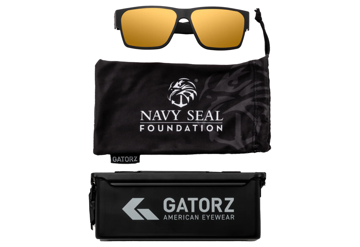 DELTA NAVY SEAL FOUNDATION - BLACK / BLACK LOGO - ROSE POLARIZED / GOLD MIROR