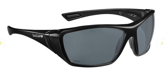 BOLLE HUSTLER SAFETY SPECTACLES PC SMOKE PLATINUM LITE ASAF NYLON GO GREEN - PACK OF 10