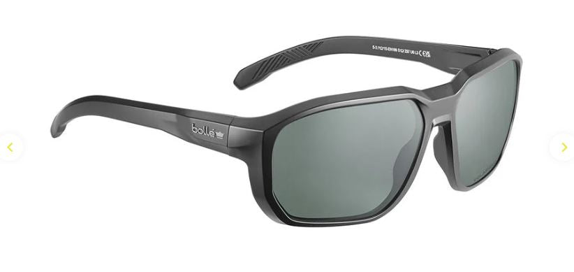 BOLLE KNOX SUNGLASSES BLACK BIO-BASED PA FRAME SMOKE POLARIZED PC LENS AS/AF COATING