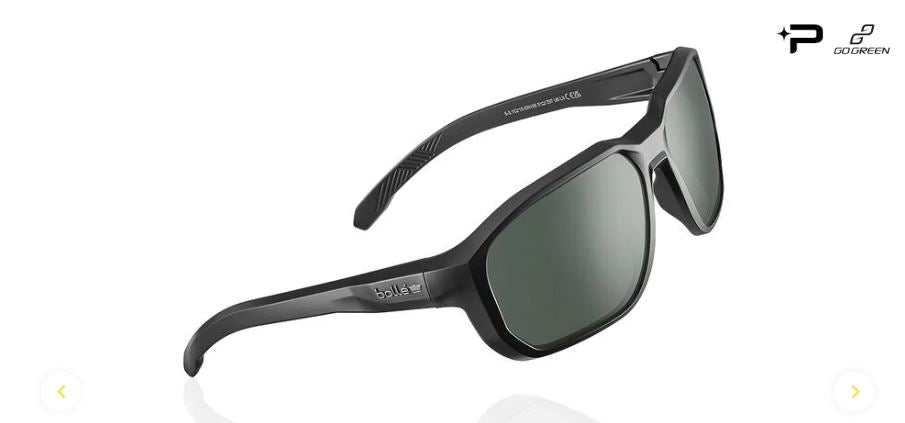 BOLLE KNOX SUNGLASSES BLACK BIO-BASED PA FRAME SMOKE POLARIZED PC LENS AS/AF COATING