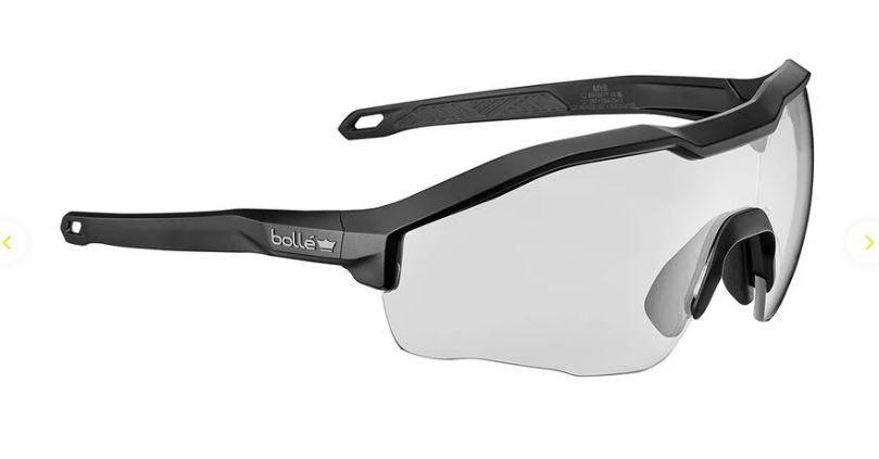 BOLLE MY6 BSSI - EYESHIELDS - CLEAR PC LENS - PLATINUM ASAF - BLACK PC/NYLON FRAME