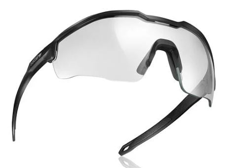 BOLLE MY6 BSSI - EYESHIELDS - CLEAR PC LENS - PLATINUM ASAF - BLACK PC/NYLON FRAME
