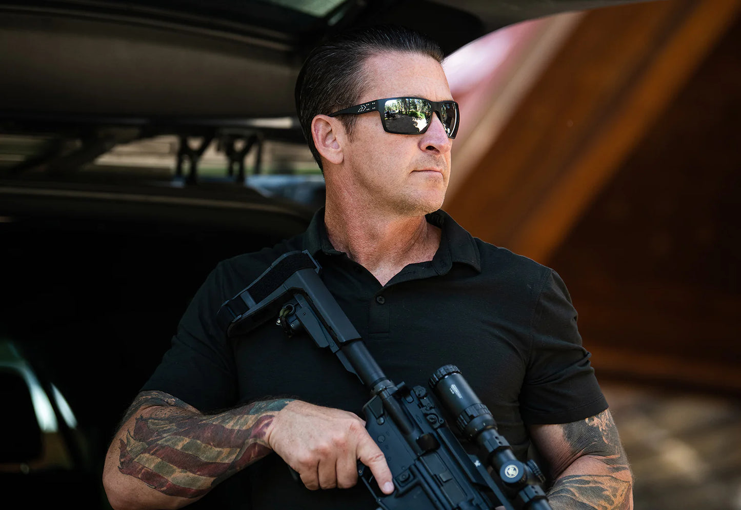 MARAUDER - STEALTH GRAFFITI / BLACK LOGO - OPZ SMOKE POLARIZED