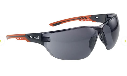BOLLE NESS+ SAFETY SPECTACLES PC SMOKE PLATINUM PC TPR RIMLESS - PACK OF 10