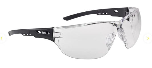 BOLLE NESS SAFETY SPECTACLES PC CLEAR ASAF PC RIMLESS - PACK OF 10