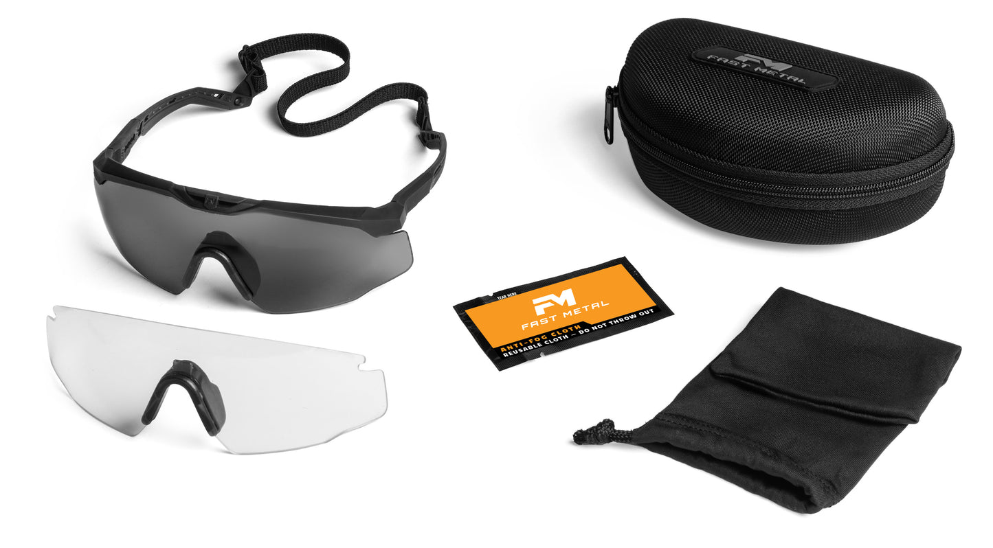 FAST METAL OZZ COMPACT 2 LENS KIT - CLEAR & GRAY LENS - POLYBAG