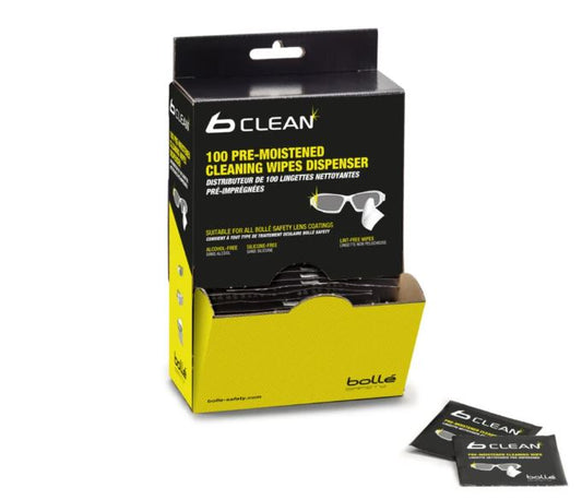 BOLLE B100 - 100 CLEANING WIPES - PACK OF 25