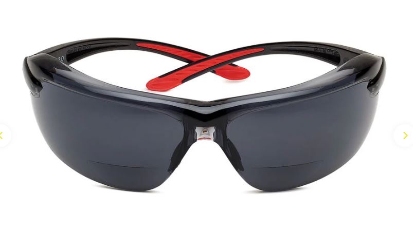 BOLLE IRI-S SAFETY SPECTACLES PC SMOKE ASAF PC TPR RIMLESS READERS +1.5 - PACK OF 10