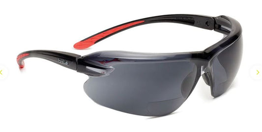 BOLLE IRI-S SAFETY SPECTACLES PC SMOKE ASAF PC TPR RIMLESS READERS +2 - PACK OF 10