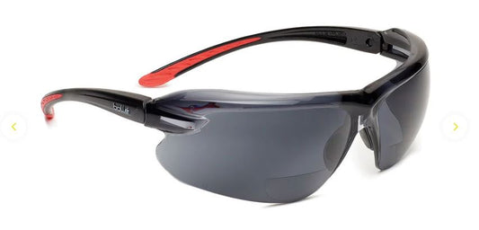 BOLLE IRI-S SAFETY SPECTACLES PC SMOKE ASAF PC TPR RIMLESS READERS +3 - PACK OF 10