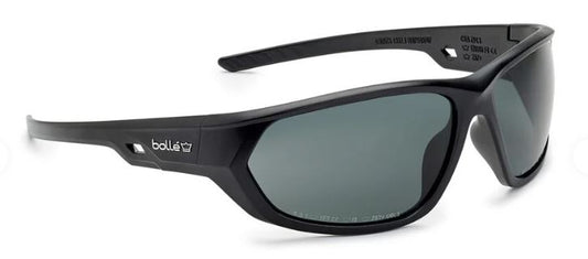 BOLLE KOMET INDUSTRIAL SPECTACLE PC SMOKE POLARIZED AS BLACK PC FULL FRAME - PACK OF 10