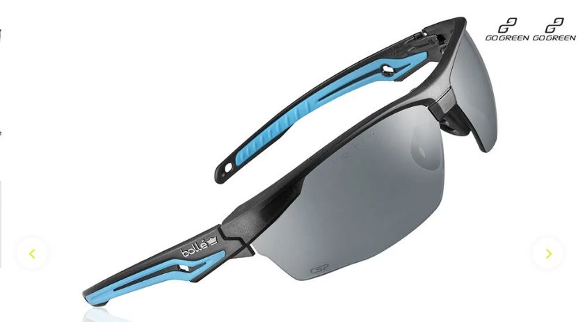 BOLLE TRYON SAFETY SPECTACLES PC SMOKE PLATINUM PC TPR GO GREEN - PACK OF 10