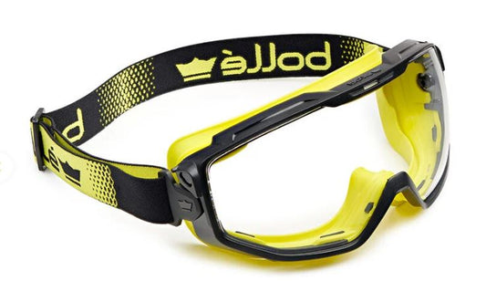 BOLLE UNIVERSAL GOGGLE SAFETY PC CLEAR PLATINUM - PC/TPR TOP BOTTOM INDIRECT VENTED WITH FOAM - PACK OF 5