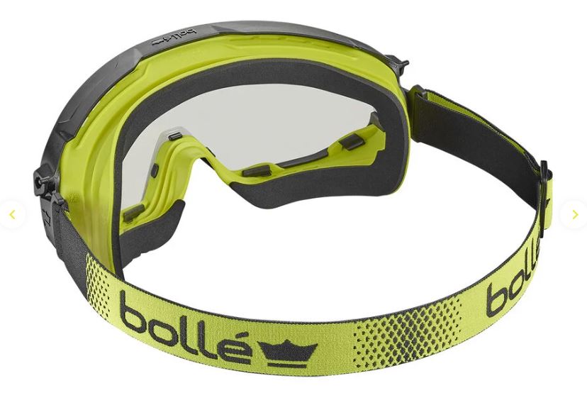 BOLLE UNIVERSAL GOGGLE SAFETY PC CLEAR PLATINUM - PC/TPR TOP BOTTOM INDIRECT VENTED WITH FOAM - PACK OF 5