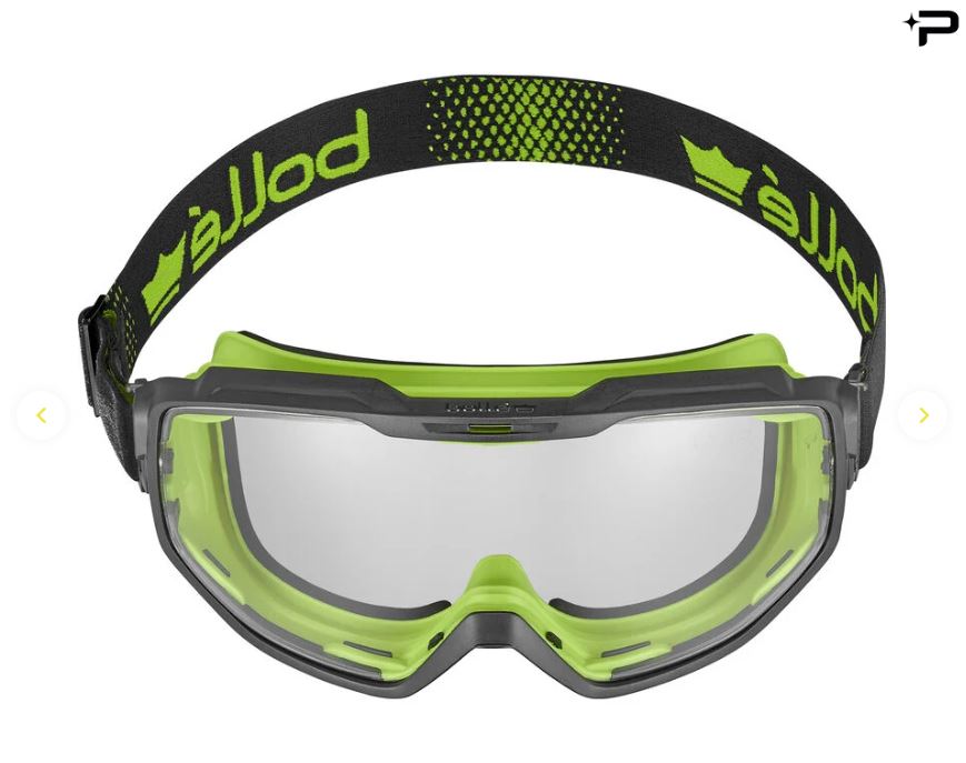 BOLLE UNIVERSAL GOGGLE SAFETY PC CLEAR PLATINUM - PC/TPR TOP BOTTOM SEALED WITH FOAM - PACK OF 5