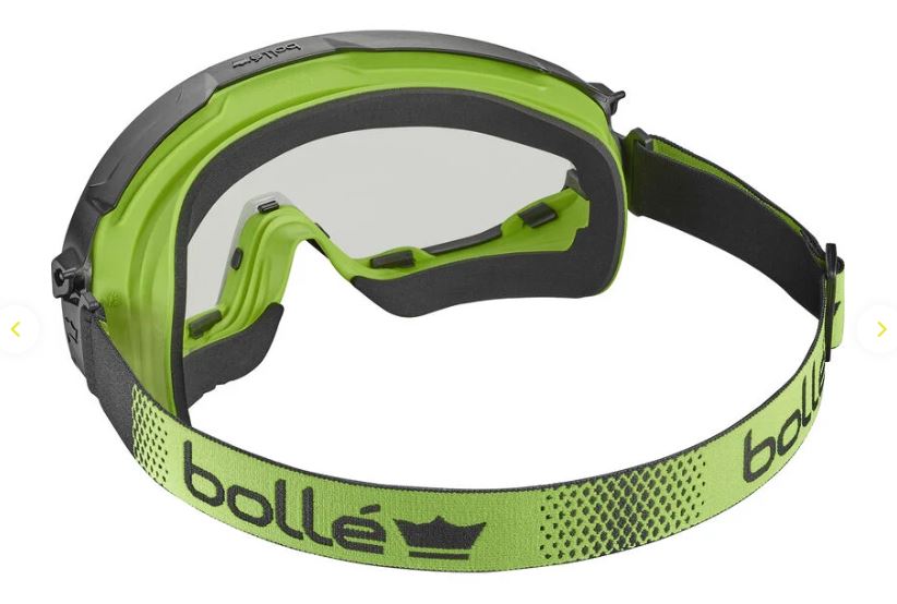 BOLLE UNIVERSAL GOGGLE SAFETY PC CLEAR PLATINUM - PC/TPR TOP BOTTOM SEALED WITH FOAM - PACK OF 5