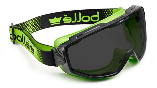 BOLLE UNIVERSAL GOGGLE SAFETY PC SMOKE PLATINUM - PC/TPR TOP BOTTOM SEALED WITH FOAM - PACK OF 5