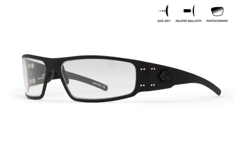 Ballistics / ANSI Z87.1+ MILSPEC Ballistic Inferno Photochromic w/Anti-Fog / Black w/Black Logo