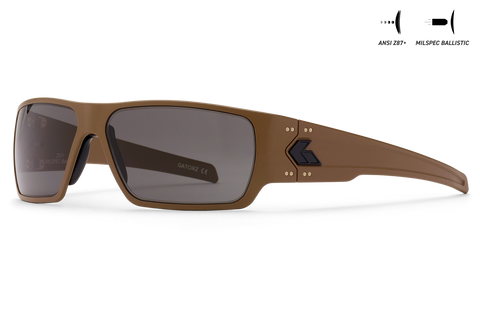 Ballistics / ANSI Z87.1+ MILSPEC Ballistic Smoke w/Anti-Fog / Tan w/Black Logo