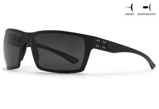 MILSPEC BALLISTIC Z87.1 MARAUDER - CERAKOTE BLACKOUT - SMOKE / ANTI-FOG