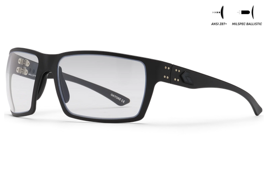 MILSPEC BALLISTIC Z87.1 MARAUDER - CERAKOTE BLACKOUT - CLEAR / ANTI-FOG